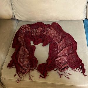 Maurices - Maroon Shimmer Oblong Scarf